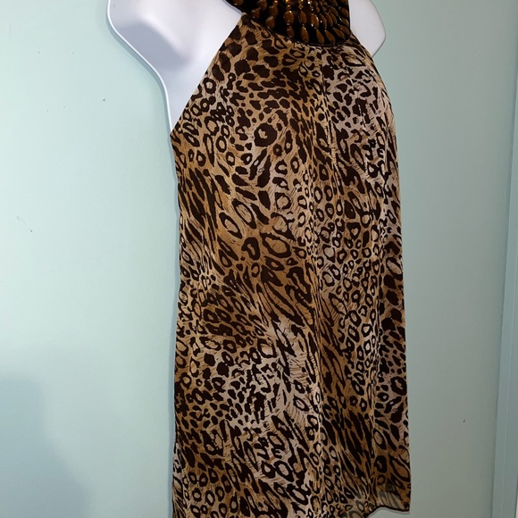 Ultra Pink Blouse Sleeveless Liner Animal Print Size Large - Picture 11 of 16